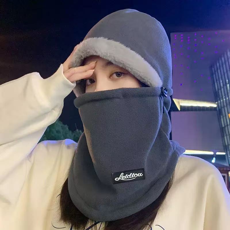 

Cycling children winter windproof mask scarf integrated electric vehicle thickened warm artifact pullover hat man