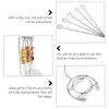 Stainless Steel BBQ Skewer Set Detachable Hanger Skewer Stand Barbecue Fork Holder  Backyard