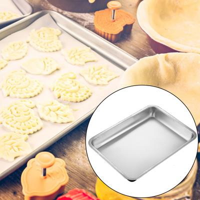 304 Stainless Steel Baking Tray Non-stick Food Grade Rectangle Dishwasher Safe Grill Serving Oven Pan Cookie Sheet Kitchen Supplies