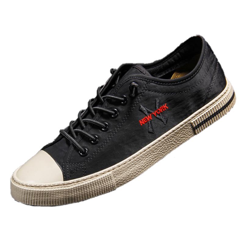 N Y Logo Mens Canvas Casual Shoes Lightweight Sports Shoes Casual Mesh Breathable Vulcanized Shoes Classic Fashion Lace Up Shoes