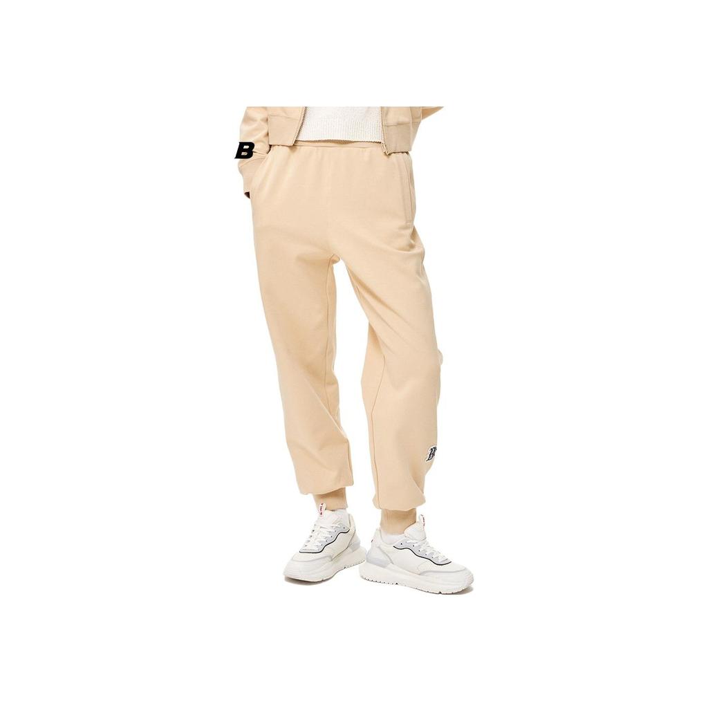 New MLB Knitted Sports Pants Women's Light Sandy Brown 3FPTB0431-43SAL