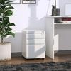 3 Drawer Filling Cabinet, Mobile Metal File Cabinet with Anti-tilt Design for Letter, A4, Legal Size, White
