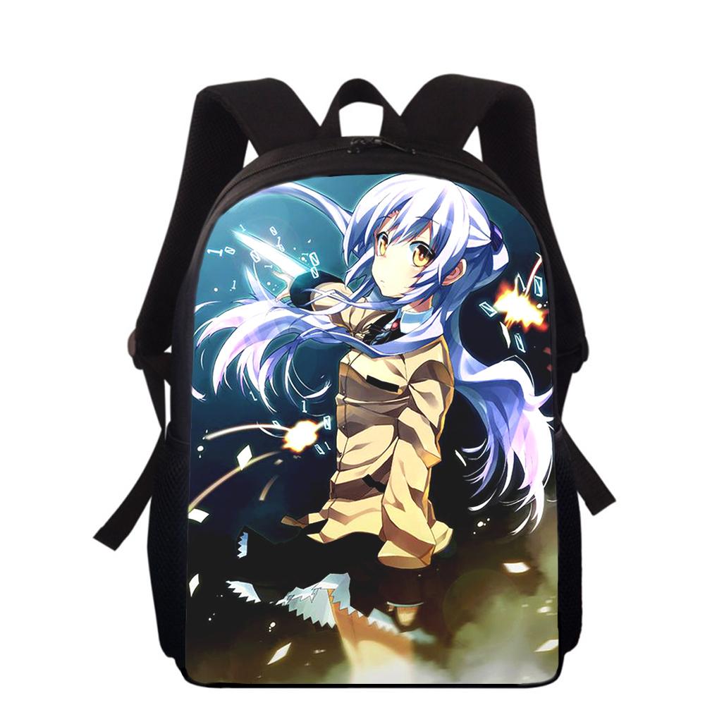 Angel Beats Tachibana Kanade 16" 3D Print Kids Backpack Primary School Bags for Boys Girls Back Pack Students School Book Bags