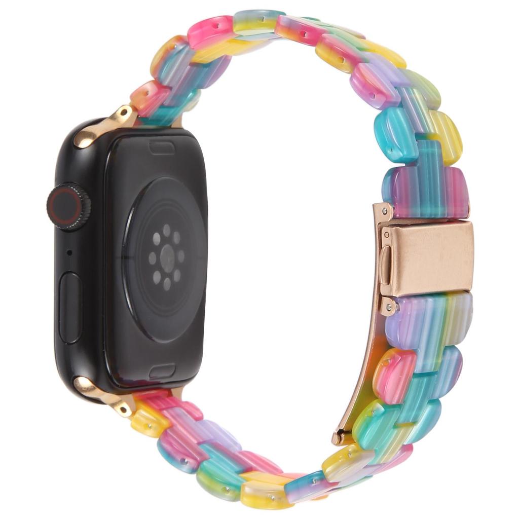 12mm Resin Watch Strap for Apple Watch Series 10 9 8 7 SE 6 5 4 3 2 1 42mm 41mm 40mm 38mm Replacement Slim Wrist Band