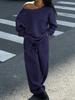 Women's Loose Hoodie Set with Matching Cap, Black Platform Sneakers, Casual Streetwear Outfit