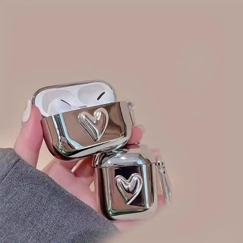 Ins Electroplating Three-dimensional Love Is Suitable for AirPods1/1st Generation Protective Case Apple Pro/1 Wireless Bluetooth Headset Cover