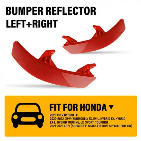 2PCS Red Rear Housings Tail Bumper Signal Reflectors for - Honda CR-V EX