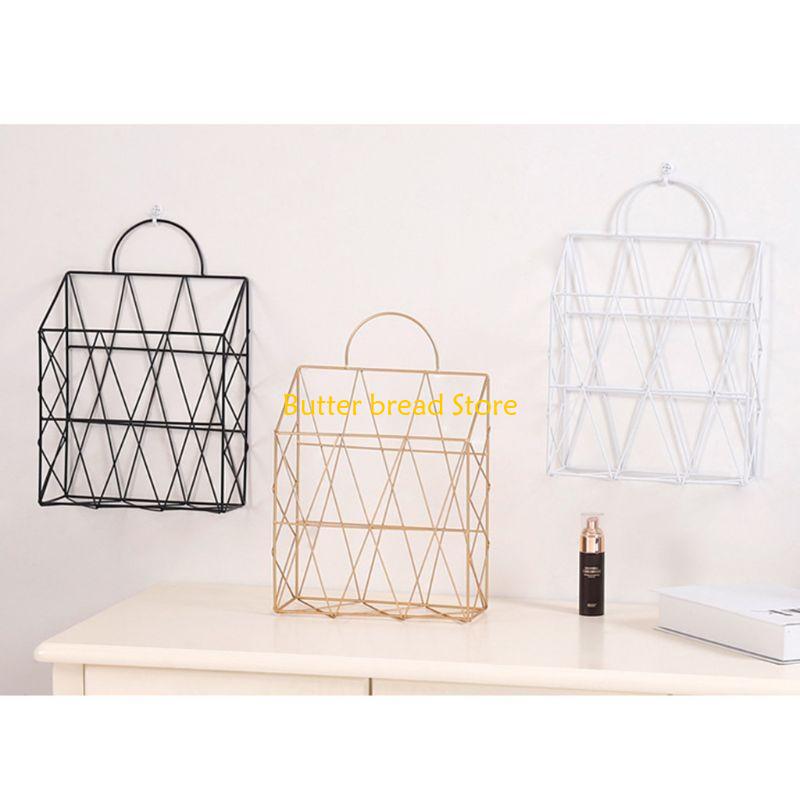 W89C Nordic Magazine File Book Rack Desktop Hanging Storage Shelf Office Home