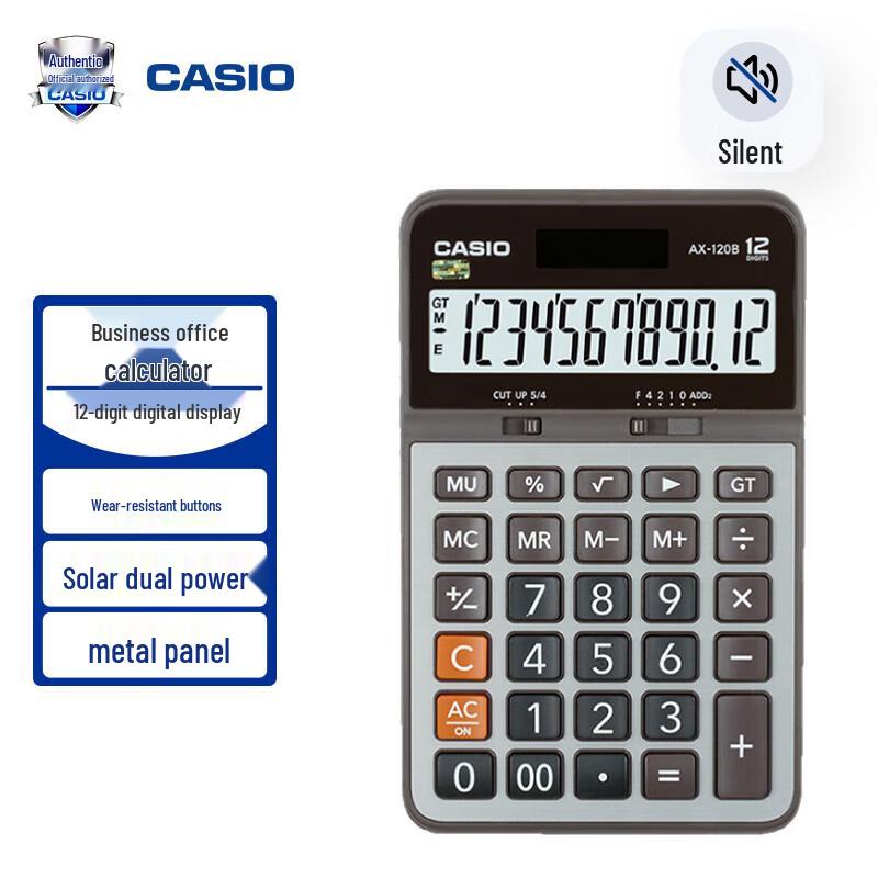 Calculadora de escritorio para negocios Casio de 12 dígitos