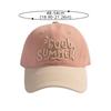 Embroidery Sun Shading Hat Contrasting Color Duck Tongue Cap  For 2-7Year Boys Girl