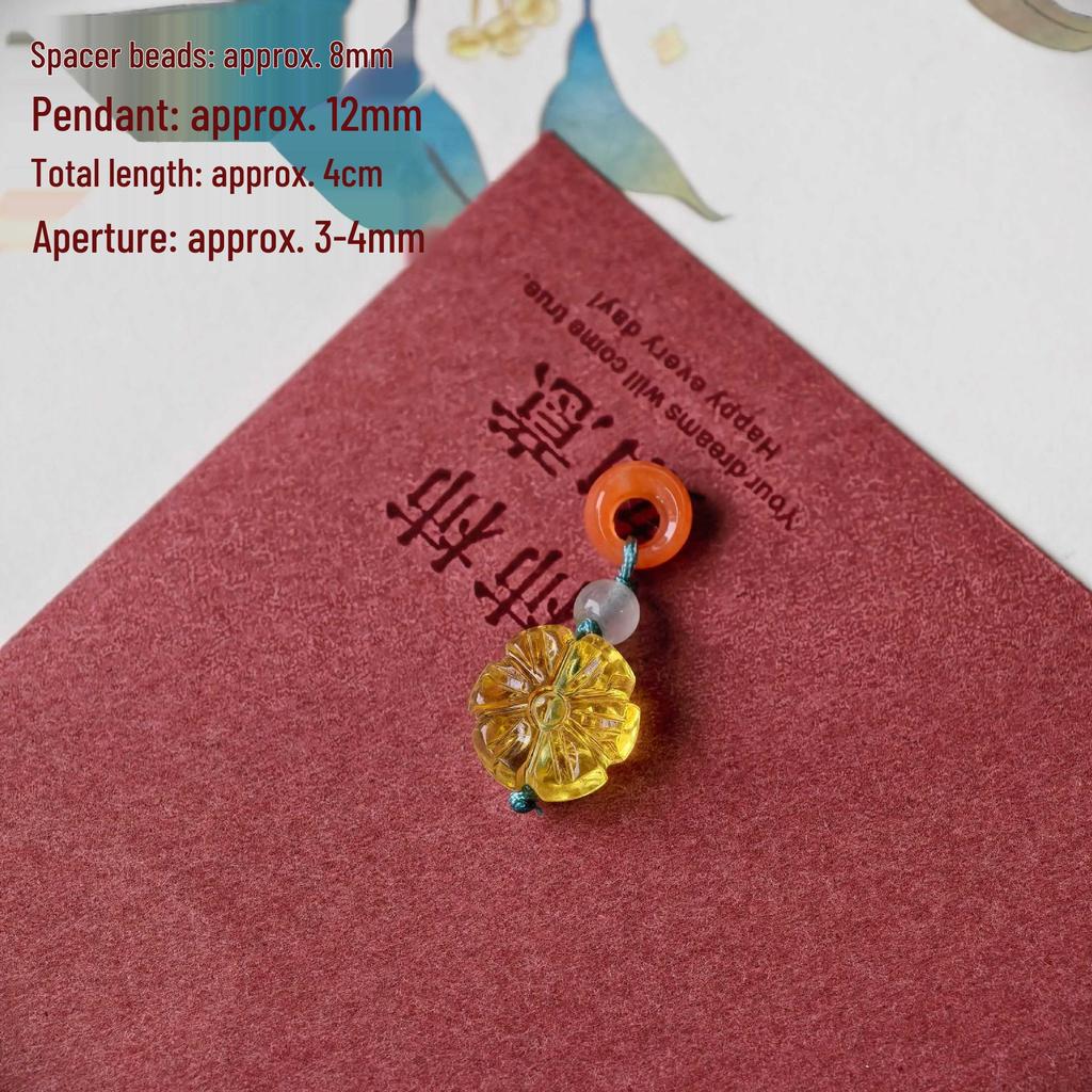 Southern Red Agate & Hetian Jade Beaded Bracelet with Pendant