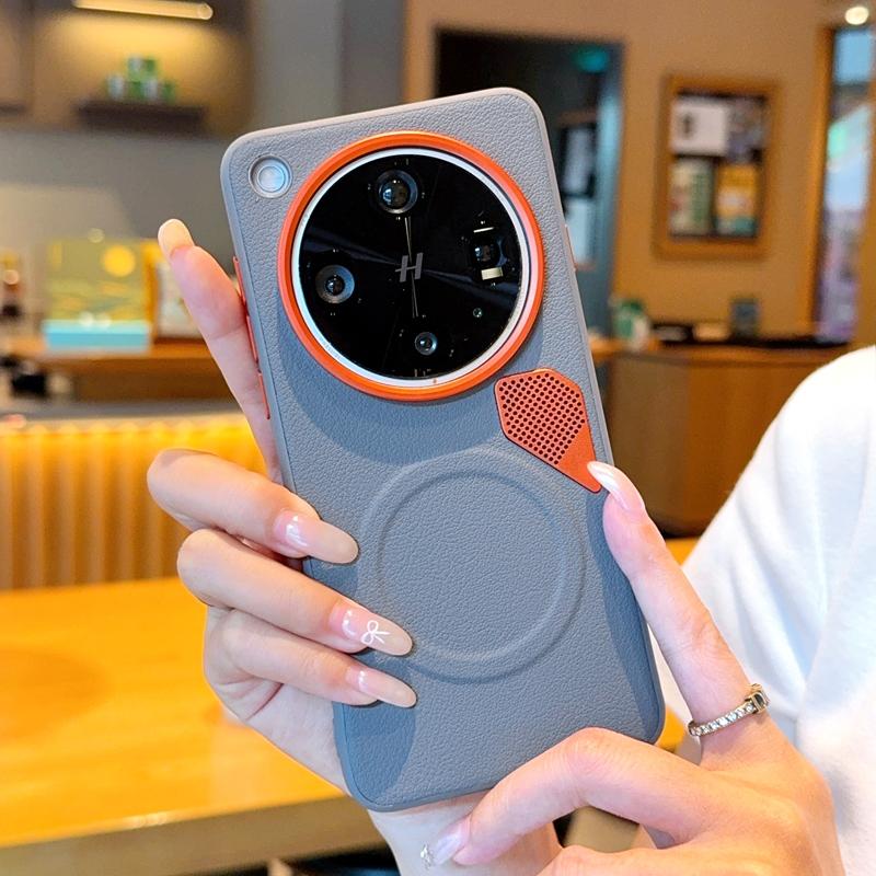 For OPPO Find X8 X8Pro X8S X8SPro X8Ultra Large Hole Metal Lens Protective Ring Heat-Dissipating Magnetic Shockproof Phone Case