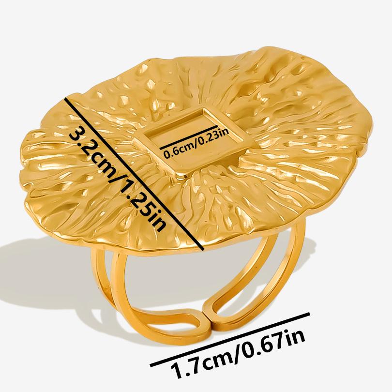 Round Oval Square Heart Blank Settings DIY Rhinestone Drip Oil Silver/Gold Color Stainless Steel Rings For Women Men Accessories