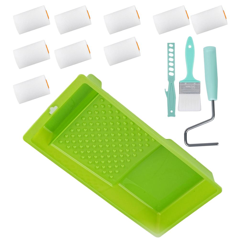 13Pcs Paint Roller Set Includes 2Inch Drywall Compound Rollers and Frame Portable Accessory for Wall and Ceilings
