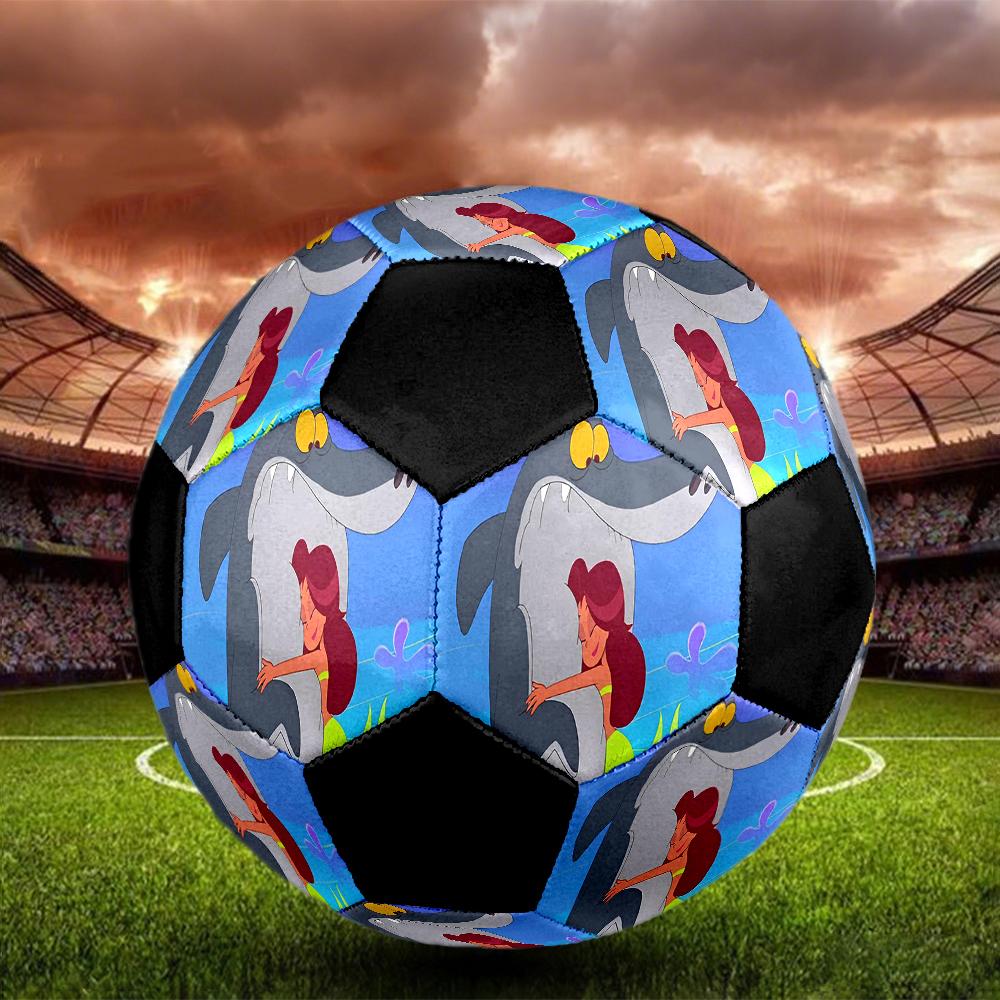 Zig & Sharko Theme Size 5 Soccer Ball, Suitable for Both Indoor and Outdoor Matches, a Gift Suitable for Everyone.