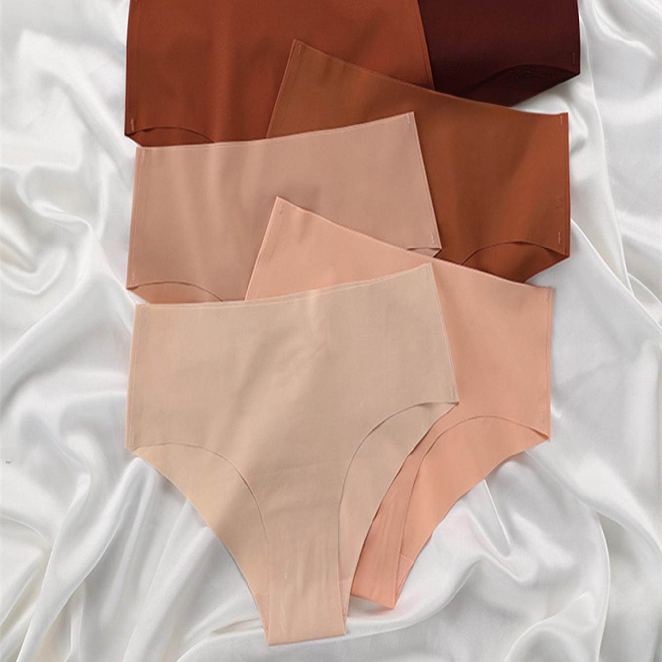 

Твердые трусы из охлаждающей ткани, 7 шт., простые и дышащие бесшовные трусики с низкой посадкой, женское нижнее белье XXL
