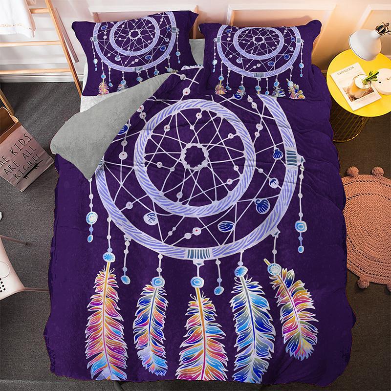 Dream Catching Net Bedding Set Dream Catching Net Duvet Cover and Pillow Case 2/3 Pieces High Definition Digital Printing Soft Home Decoration