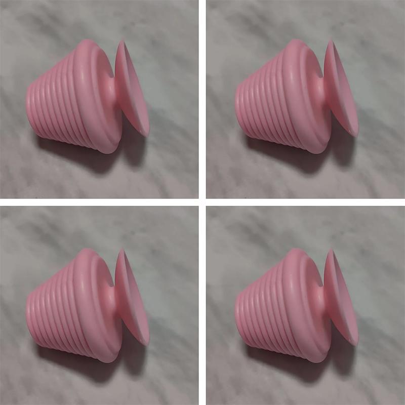 

WTEMPO 4 шт. универсальная сливная пробка для ванной, раковины, силиконовая заглушка для сливного отверстия в полу, кухонная канализационная пробка, защита от запаха и насекомых 4pcs розовый