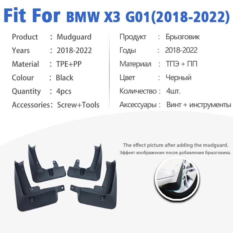 Schutzblech für BMW X3 G01 2018 2019 2020 2021 2022 Vordere Hintere Schmutzfänger Kotflügel Auto Zubehör Auto Styline Spritzschutz Kotflügel