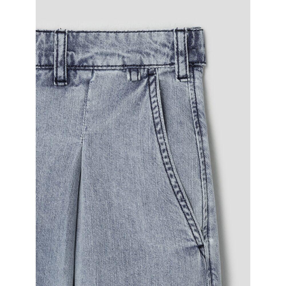 Anggae Wide Denim Pants Grey