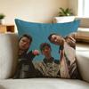 P-Pop Rock Trio Band J-Jonas Brothers Square Double-Sided printed Pillow Case Bedroom Bedside Pillow Sofa Cushion Cover