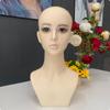 Female Mannequin Bust PVC Shell Hairpiece Display Head Foam Filled Jewelry for Photo