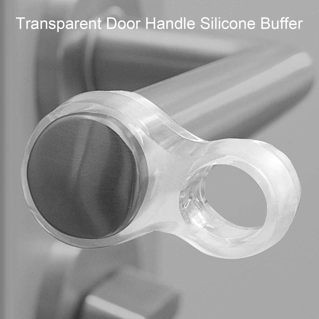 Clear Silicone Door Handle Bumpers Easy to Install Silicone Clear Wall Shielding Wall Protections from Door Impact