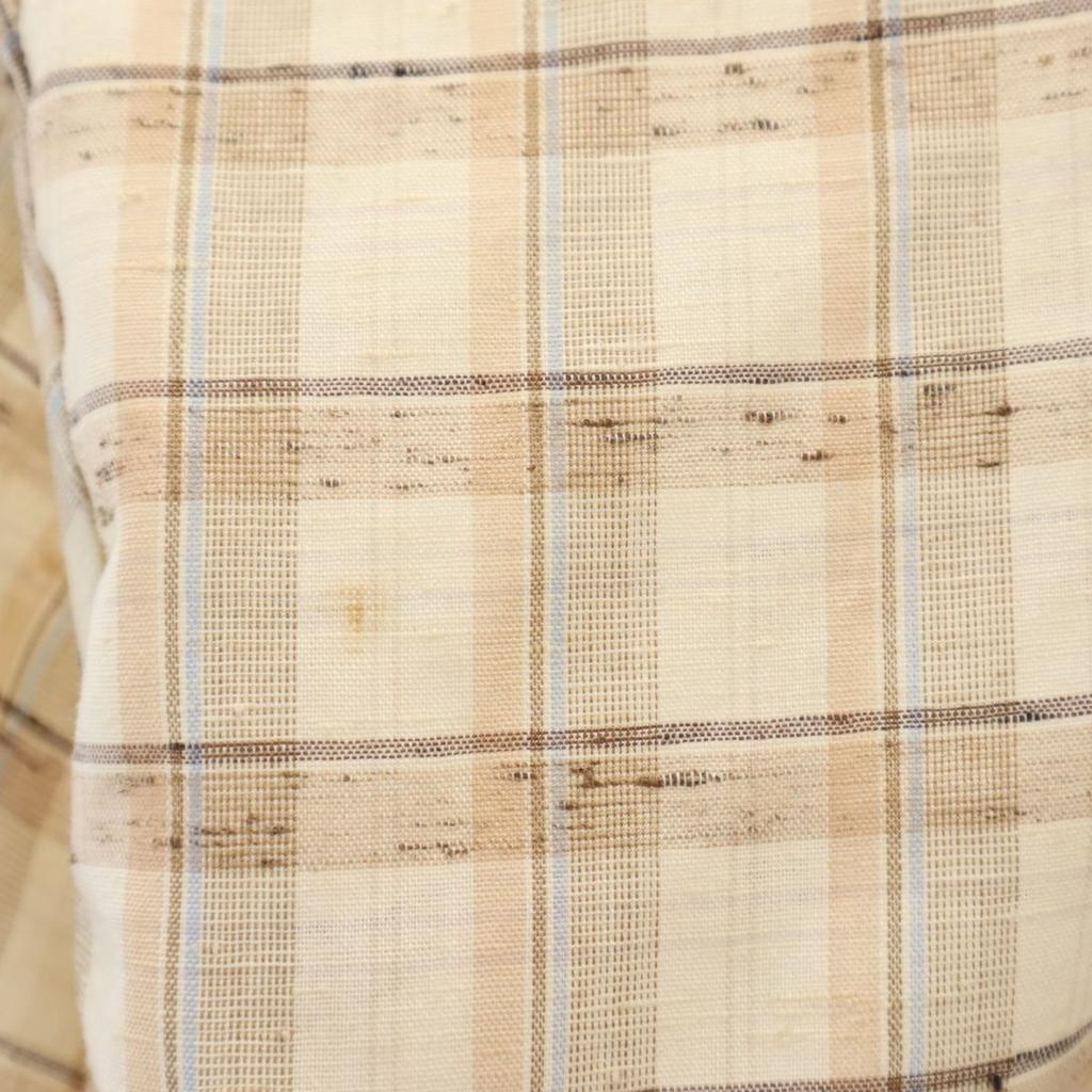 Levi's 70s Vintage Short Sleeve Check Shirt S Beige Men's Used