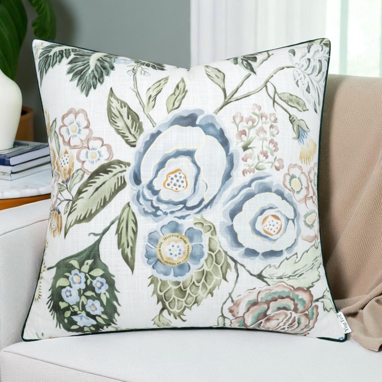 

Eurasia Decor Shreyas Floral Printed Decorative Cushion Cover – Cotton Blend 50 cms x 50 cms (Pack of 1) зелений