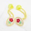 Women's Accessories Flower Embroidery Pom Pom Elastic Set