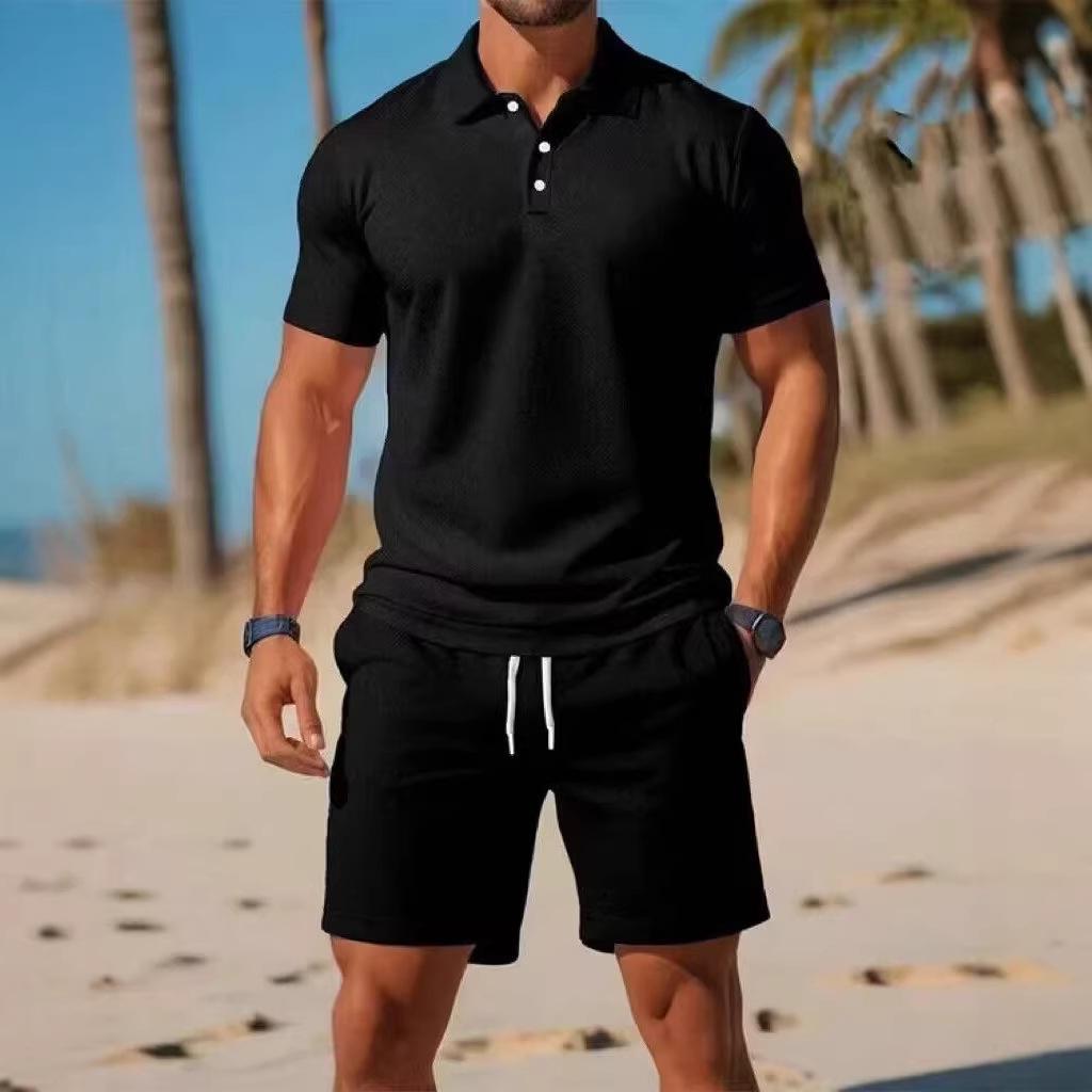Europäisch-Amerikanisches Polo- und Shorts-Set für Herren - Lässige, vielseitige Sommerkleidung