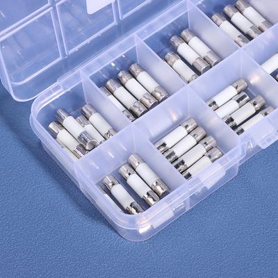 100 pezzi Cartuccia fusibile in ceramica 5 mm x 20 mm Fusibile lento T 0,25 A 0,5 A 1 A 2 A 3 A 5 A 8 A 10 A 15 A 20 A 250 V Fusibile in ceramica