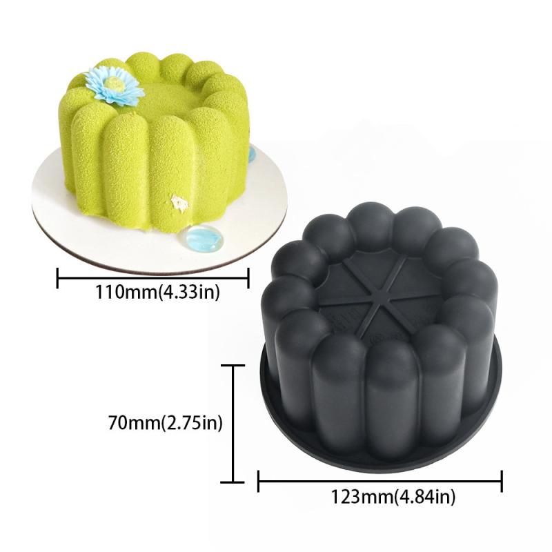 Round Bento Cake Silicone Mold Chocolate Mousse Mould Soap Candle Making Moulds Kitchen Bakeware Dessert Tools