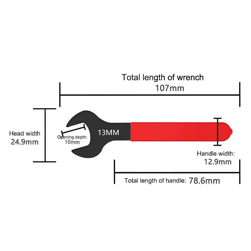7Mm-31Mm Metric Single Open End Wrench Offset Angle U-Shaped Spanner Flat Head Blackening For Auto Repair
