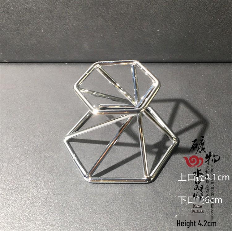 Wooden & Metal Mineral Crystal Ball Display Stand