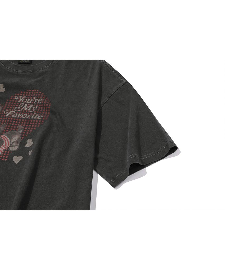 CPGN STUDIO My Puppy Pigment Short Sleeve T-Shirt Smoke Black