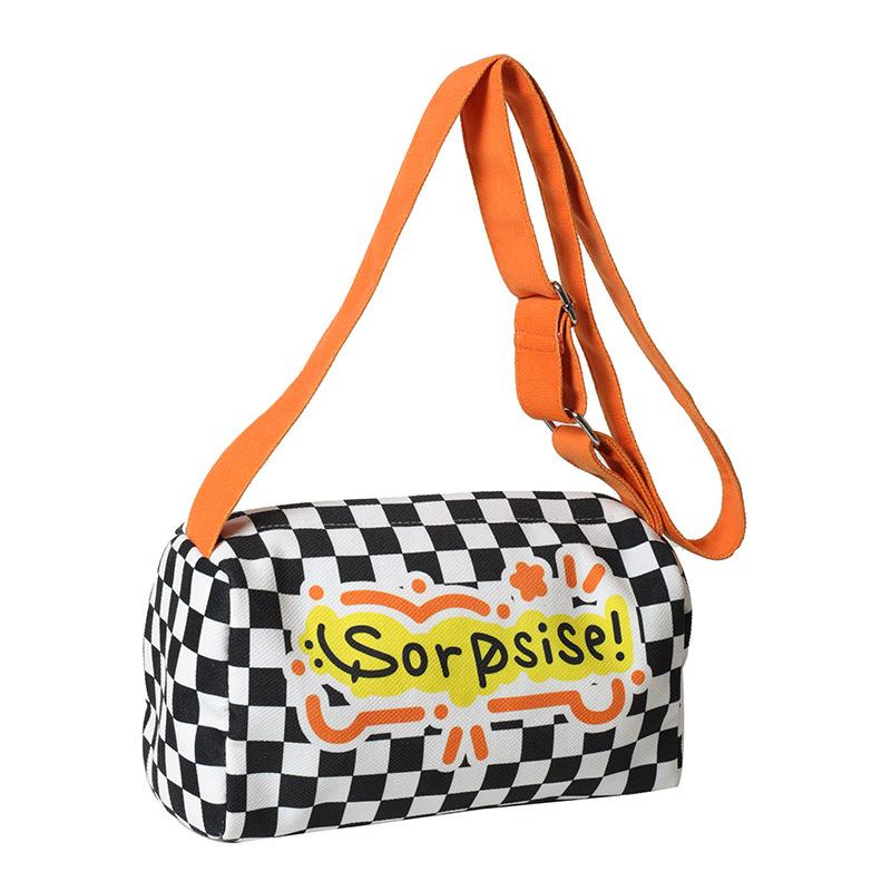 

Internet celebrity graffiti small bag spring summer 2025 new small fresh literary girl leisure sports shoulder pillow bag помаранчевий