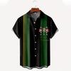 New Summer  Merry Christmas Printing Shirts & Blouses Christmas Gift Reindeer Graphic Christmas Shirt Hawaiian Shirt Men Tops