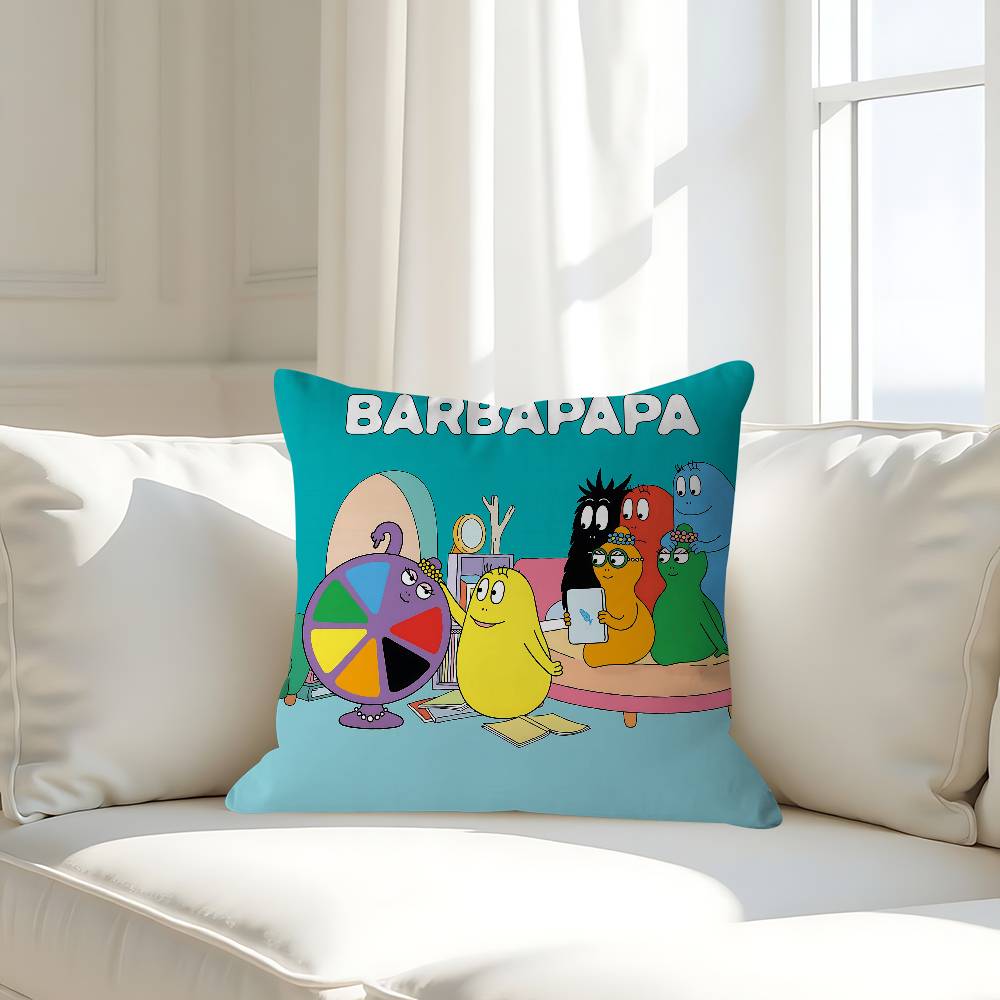 Classic Movie B-Barbapapa Pillow Cover Sofa Cushion Cover Home Room Decoration Children Gift