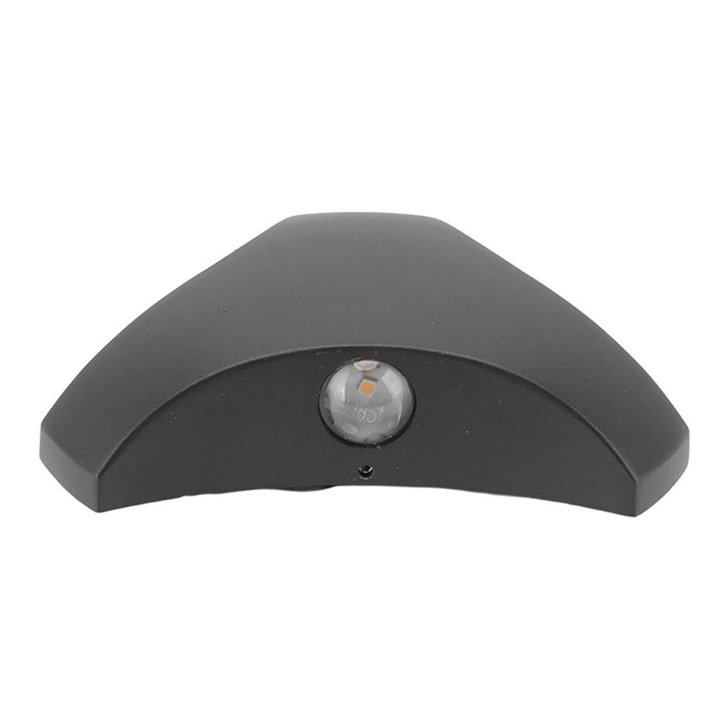 LED Wandleuchte 3W 3LED Dreiseitiges Leuchtendes Design Wasserdicht Schwarz Wandlampe für Garten Korridor 85‑265V
