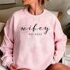 Wifey EST mikiny Svatební svetr Svatební košile Funny Wife Tričko Dárek pro ni Ženy Trendy estetické mikiny Topy