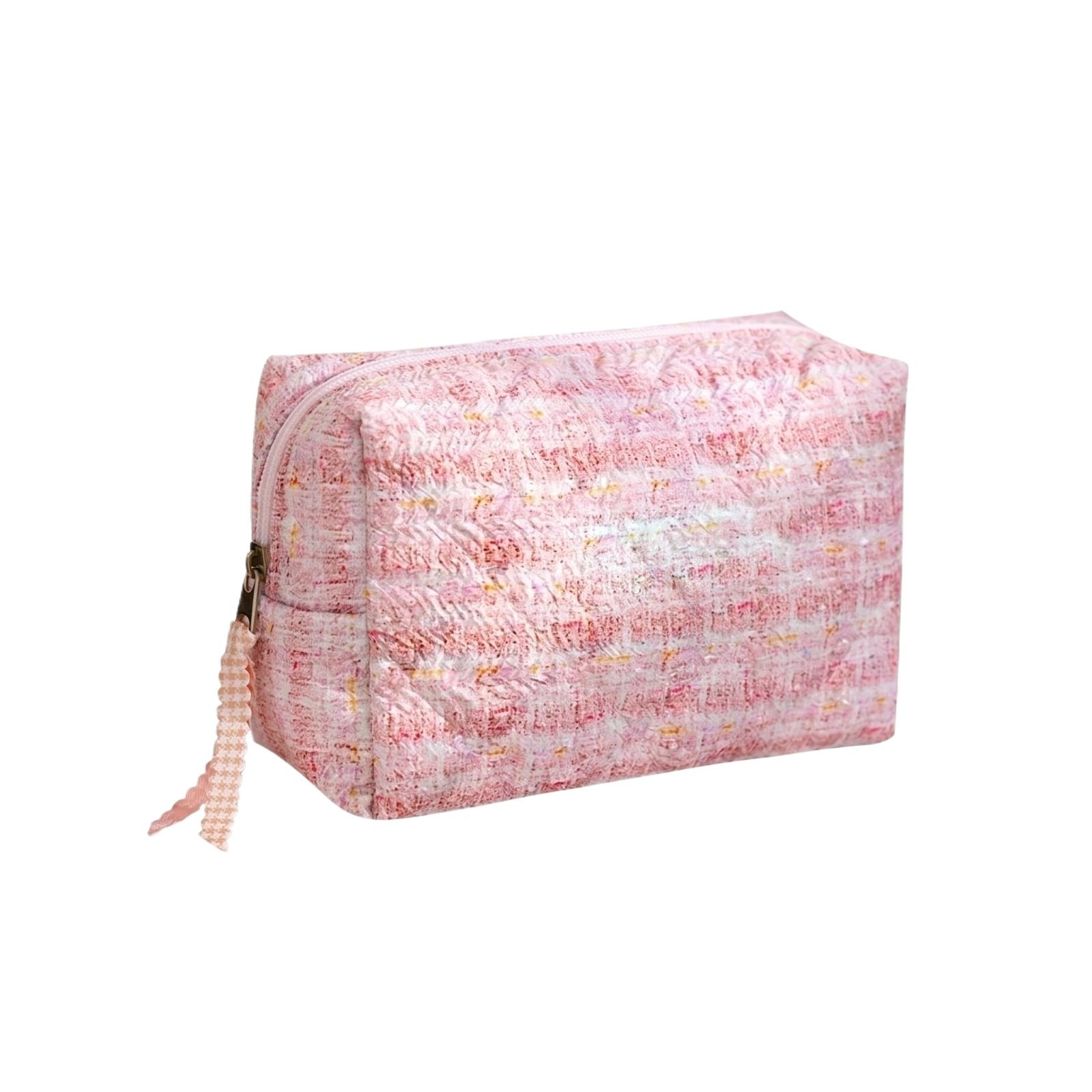

Travel Makeup Organizer Bag Portable Cosmetic Storage Pouch with Zipper Closure and Spacious Interior for Toiletries and Accessories one size рожевий