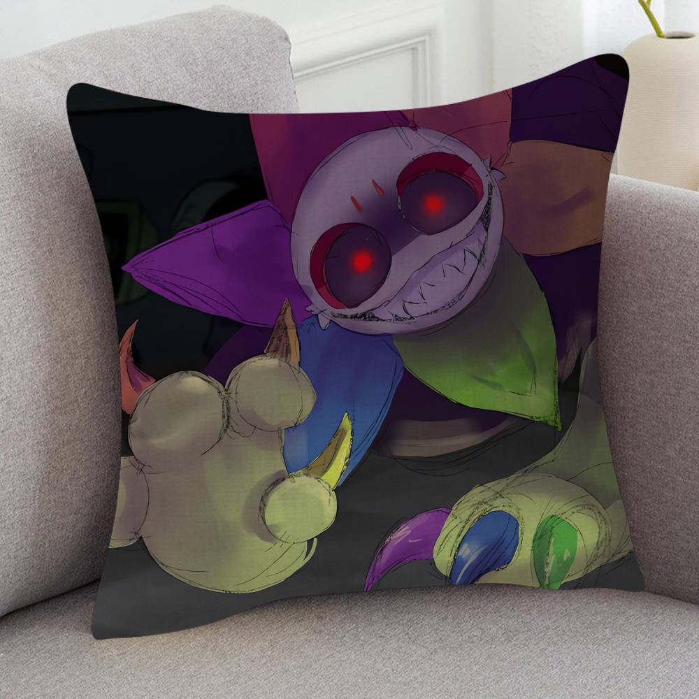 GAME Dandys World Cartoon Series Square Pillowcase Soft Waist Sofa Cushion Cover Bedroom Room Pillowcase