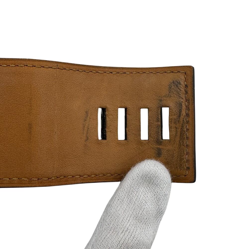 HERMES alligator alligator Cory Edssian bracelet black alligator Used