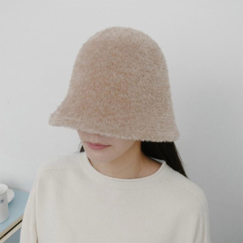 Women s fur hat, bokashi, men s hat C8649_Beige