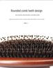 Beech Wood Air Cushion Comb with Pig Bristle for Hair Styling and Scalp Massage