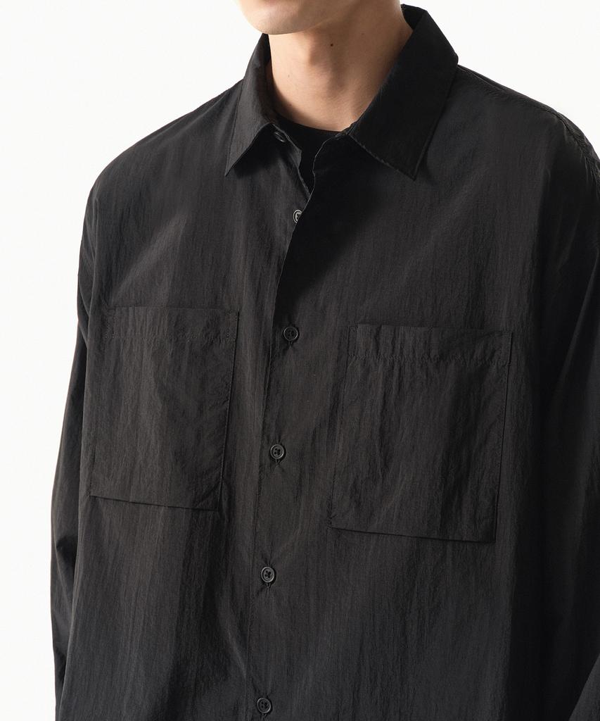 MUSINSA STANDARD [City Leisure] Lightweight Nylon Oversized Shirt [Black]
