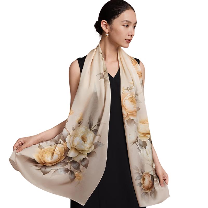 Shanghai Story 100% Mulberry Silk Scarf & Shawl Gift Set