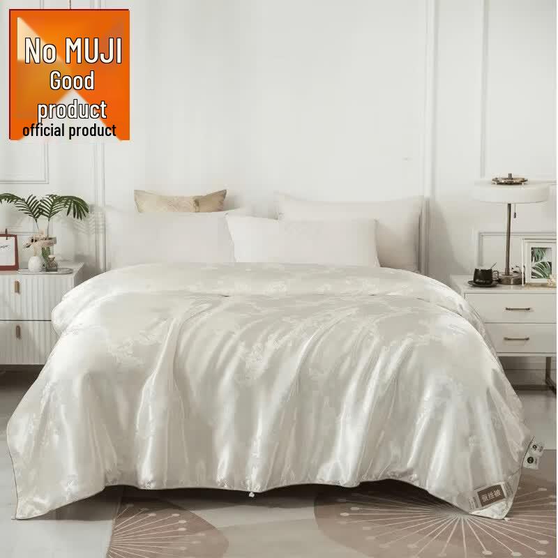 Elegant Jacquard Silk & Soy Blend All-Season Quilt