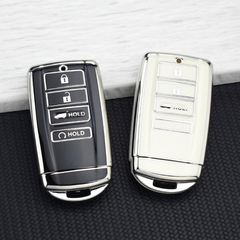 Soft Tpu Key Fob Protector Shell For Honda Acura Mdx Rdx Cdx Tlx-L Rlx Nsx Car Key Case Cover Holder Auto Key Chain Accessories